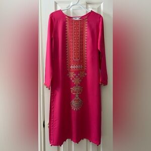 Maria B embroidered linen suit 3 piece